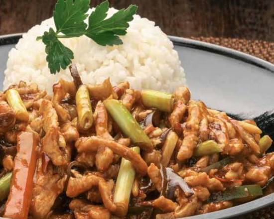 Shredded Pork with rice鱼香肉丝饭